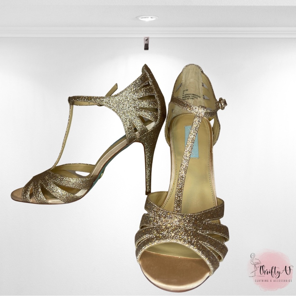Betsy Johnson Glitter Heeled Sandal